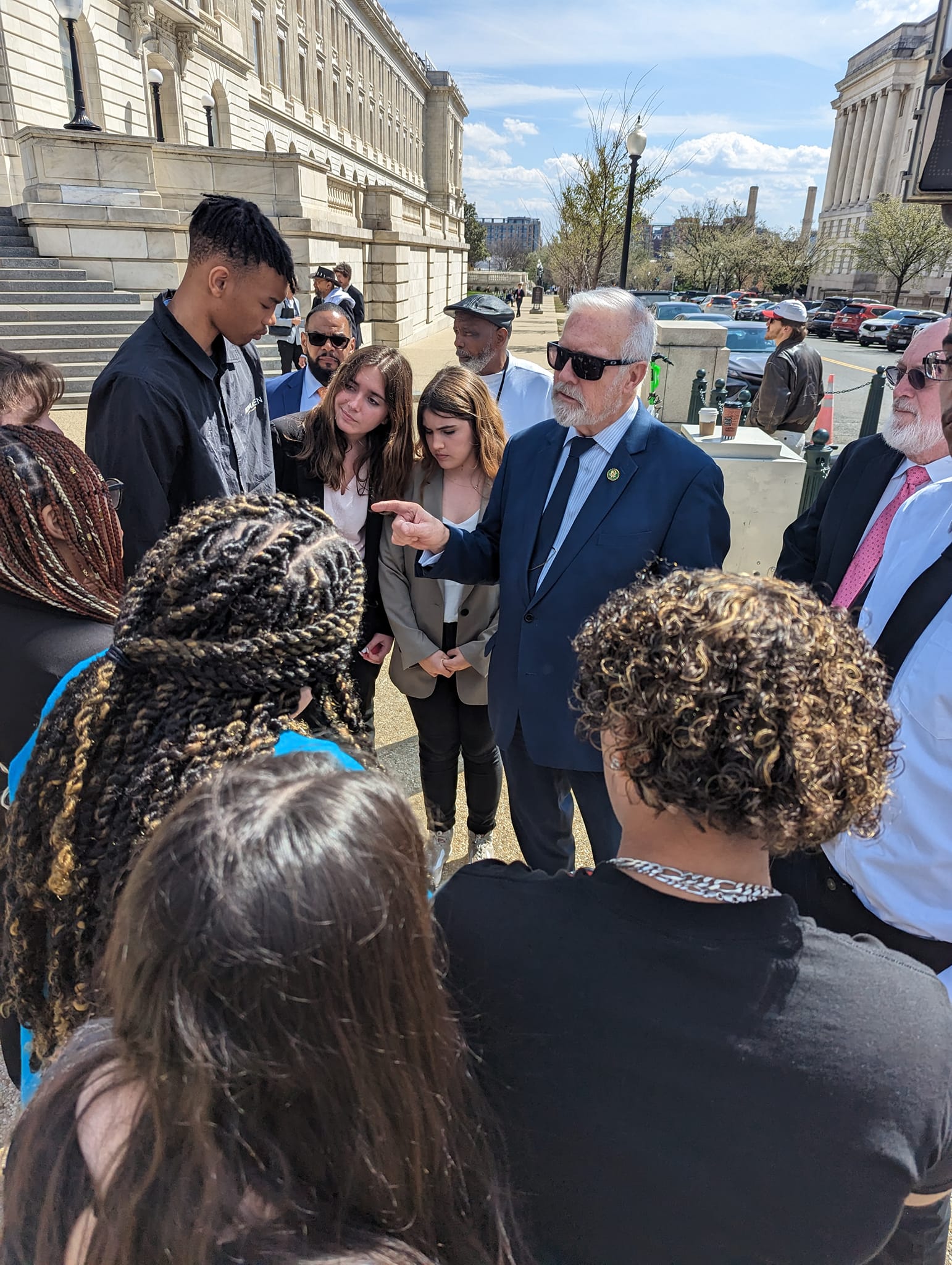 Student Legislative Seminar participants gathered in conversation with a member of Congress